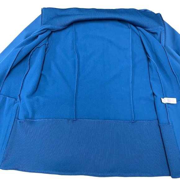 EUC Athleta SIZE XL Ridge Zenith Knit Workout Running Jacket Peacock Blue - Picture 7 of 11